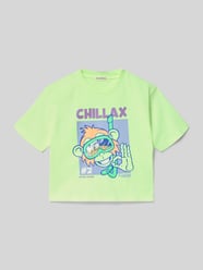 T-shirt z nadrukiem z motywem i okrągłym dekoltem od BILLIEBLUSH - 48