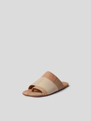 Pantoletten mit Leder-Mix von MM6 Maison Margiela Weiß - 2
