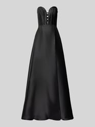 Abendkleid in trägerlosem Design von Luxuar Schwarz - 7