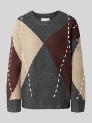Strickpullover im Allover-Look mit Rundhalsausschnitt von Apricot - 29