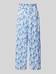 Wide Leg Stoffhose mit Plisseefalten von Rich & Royal Blau - 6