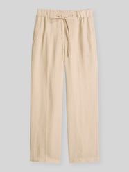 Wide Leg Hose aus reinem Leinen von Marc O'Polo Beige - 20