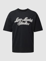 T-shirt z wyhaftowanym logo od Low Lights Studios Czarny - 38