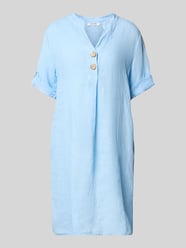 Knielanges Leinenkleid mit V-Ausschnitt von ZABAIONE - 2