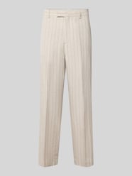 Relaxe Fit Anzughose aus Leinen-Bumwoll-Mix Modell 'LADATTI' von Selected Homme Beige - 3