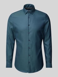 Super Slim Fit Business-Hemd mit Kentkragen von Jake*s Blau - 47