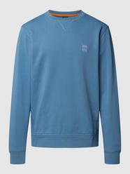 Sweatshirt mit Label-Stitching Modell 'WESTART' von BOSS Orange Blau - 25