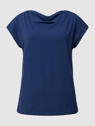 T-Shirt mit Wasserfall-Ausschnitt Modell 'MULTID' von Weekend Max Mara Blau - 21