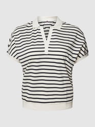 PLUS SIZE poloshirt met V-hals van Tommy Hilfiger Curve Blauw / turquoise - 10