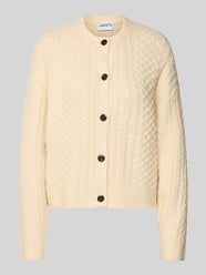 Regular fit gebreid jack in tricotlook met wol van Jake*s Casual - 3