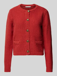 Cardigan mit Strukturmuster von Christian Berg Woman Selection Rot - 32