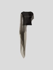 Blusenshirt mit semitransparentem Cape von Rick Owens Schwarz - 27