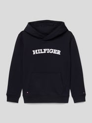Hoodie mit Label-Stitching Modell 'ARCHED' von Tommy Hilfiger Kids Blau - 11