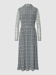 Midi-jurk met all-over motief van s.Oliver BLACK LABEL Blauw / turquoise - 16