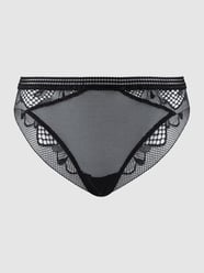 Tanga aus Mesh und Spitze Modell 'Thelma' von Passionata Schwarz - 24