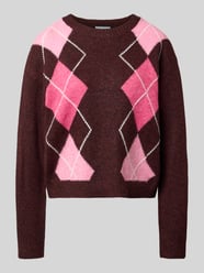 relaxed fit gebreide pullover van wolmix model 'HARVI' van JJXX Bordeaux - 26
