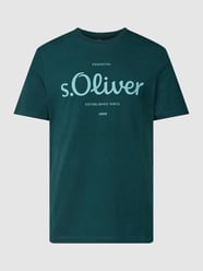 T-Shirt mit Label-Print Modell 'Logo' von s.Oliver RED LABEL Grün - 3