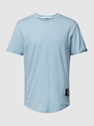 T-Shirt mit Label-Patch von Calvin Klein Jeans Blau / Türkis - 36