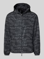 Jacke mit Logo-Muster und Zweiwege-Reißverschluss von Emporio Armani - 2