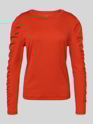 Bluzka z długim rękawem, bufiastymi rękawami i okrągłym dekoltem od Marc Cain - 40