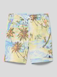 Sweatshorts mit Allover-Muster Modell 'ATHLET' von Polo Ralph Lauren Kids Blau - 31