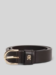 Riem van echt leer met logo-applicatie van Tommy Hilfiger - 23