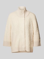 Strickjacke mit gerippten Abschlüssen von monari Beige - 21