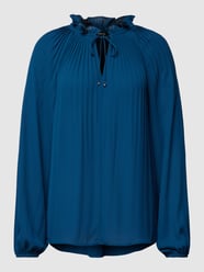 Bluse mit gelegten Falten von Zero Blau - 20