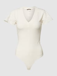 Body z haftem angielskim od Guess Biały - 20