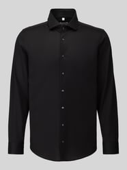 Koszula biznesowa o kroju slim fit z mieszanki bawełny i modalu model 'Light Spread Kent' od Seidensticker - 13
