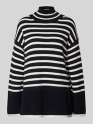 Oversize Strickpullover aus reiner Baumwolle im Breton-Stil  von Marc O'Polo Blau - 8