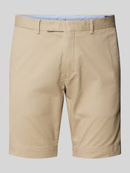 Slim Stretch Fit Shorts im unifarbenen Design von Polo Ralph Lauren Beige - 38