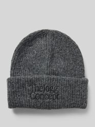 Beanie mit Label-Stitching Modell 'VIOL' von TheJoggConcept Grau - 25