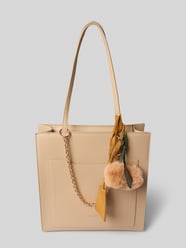 Shopper met hanger, model 'Lyby' van Seidenfelt Beige - 3