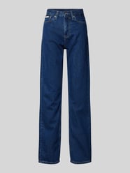 High Rise Straight Leg Jeans im 5-Pocket-Design von Calvin Klein Jeans Blau - 39