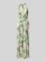 Jumpsuit aus Viskose mit Bindegürtel und Schluppe von More & More - 20