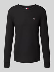 Slim Fit Longsleeve mit Label-Stitching von Tommy Jeans Schwarz - 10