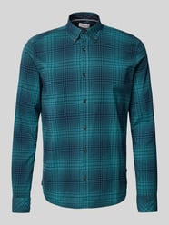 Regular Fit Freizeithemd aus Baumwollstretch mit Button-Down-Kragen von s.Oliver RED LABEL Blau - 40