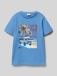 męski t-shirt o kroju regular fit z czystej bawełny od s.Oliver RED LABEL - 43