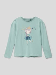 Shirt met lange mouwen en motiefprint van Blue Seven Groen - 8
