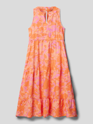 Kleid aus Viskose mit Allover-Muster von s.Oliver RED LABEL Orange - 15