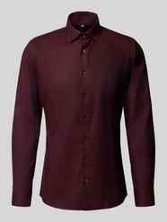 Super slim fit zakelijk overhemd met kentkraag van OLYMP No. Six Bordeaux - 16
