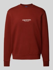 Sweatshirt mit Label-Print Modell 'VESTERBRO' von Jack & Jones Rot - 16