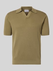 Strickshirt mit Polokragen und V-Ausschnitt von Jake*s Studio Men - 41