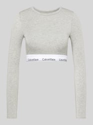 Cropped Longsleeve mit Rundhalsausschnitt von Calvin Klein Underwear Grau - 7