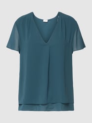 Bluse mit Kellerfalte von s.Oliver BLACK LABEL Türkis - 38