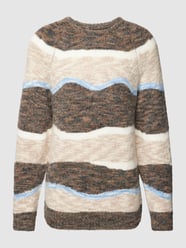 Gebreide pullover in colour-blocking-design, model 'Kristian' van Casual Friday Bruin - 11