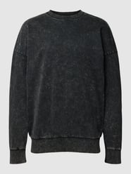 Oversized Sweatshirt im Used-Look von Tom Tailor Denim Schwarz - 9