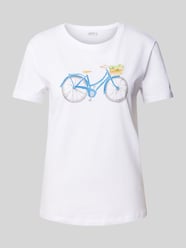 T-Shirt mit Motiv-Print von Jake*s Casual Weiß - 40