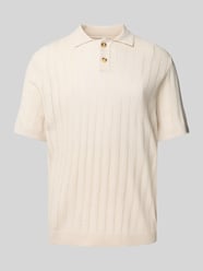 Regular Fit Poloshirt mit Strukturmuster Modell 'KENT LIFE' von Only & Sons Beige - 40